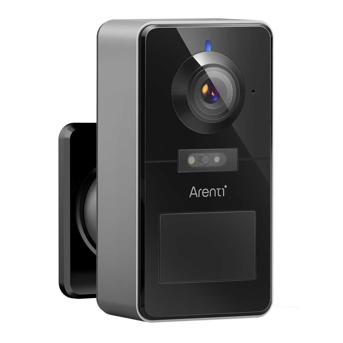 Arenti POWER1 2K 3 MP batteriebetriebene kabellose WLAN- Überwachungskamera (Bewegungserkennung mit künstlicher Intelligenz (AI), 2-Wege-Audio)