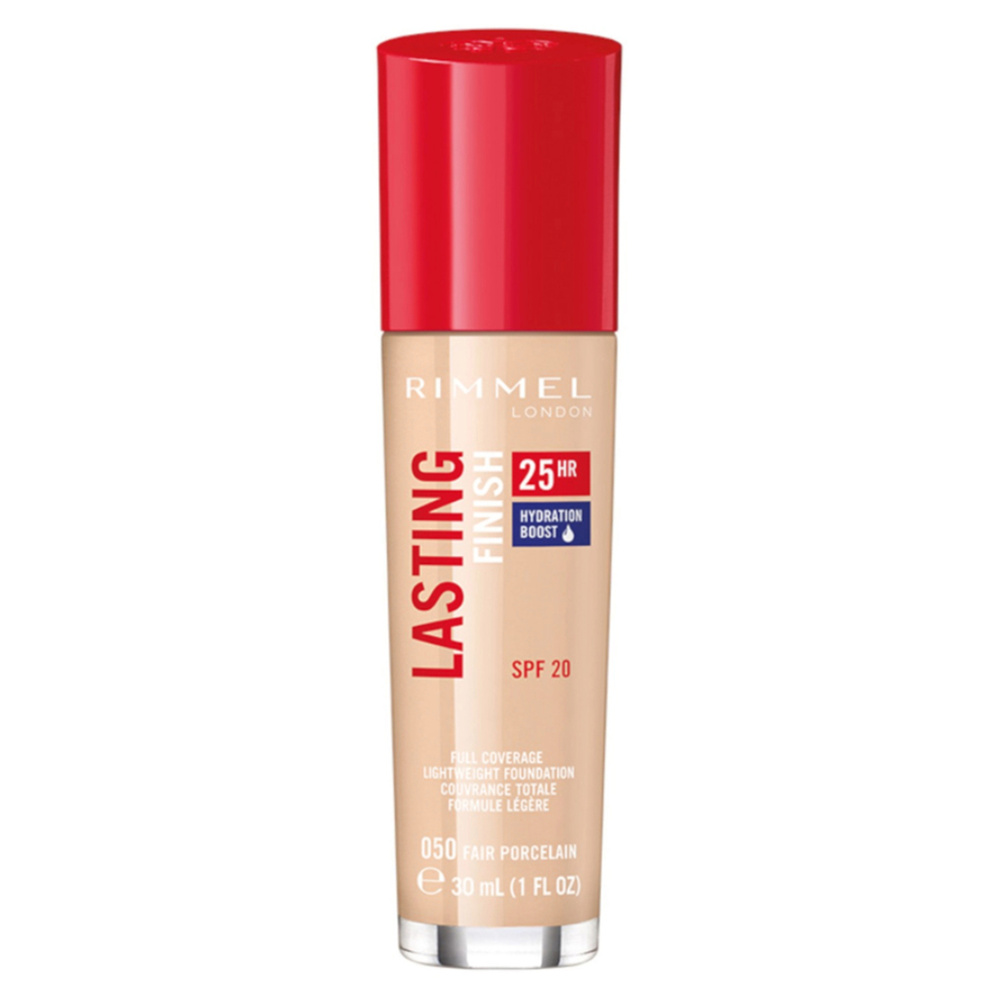 Rimmel London Fond de Teint Avec Sérum Confort Lasting Finish 25hr, 050 Fair Porcelain, 30ml Base de teint