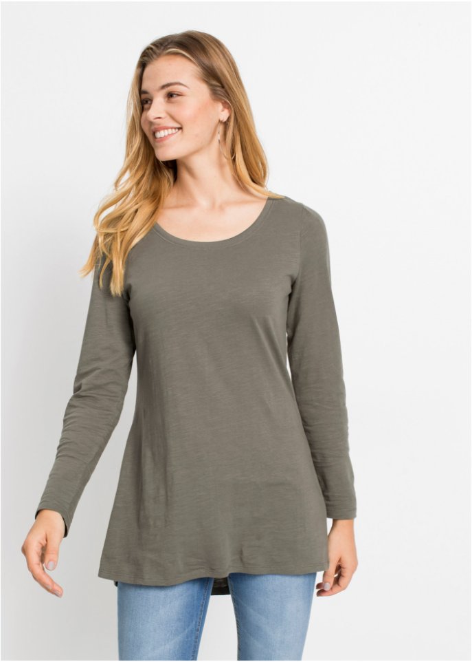 Langarmshirt mit Rundhalsausschnitt
