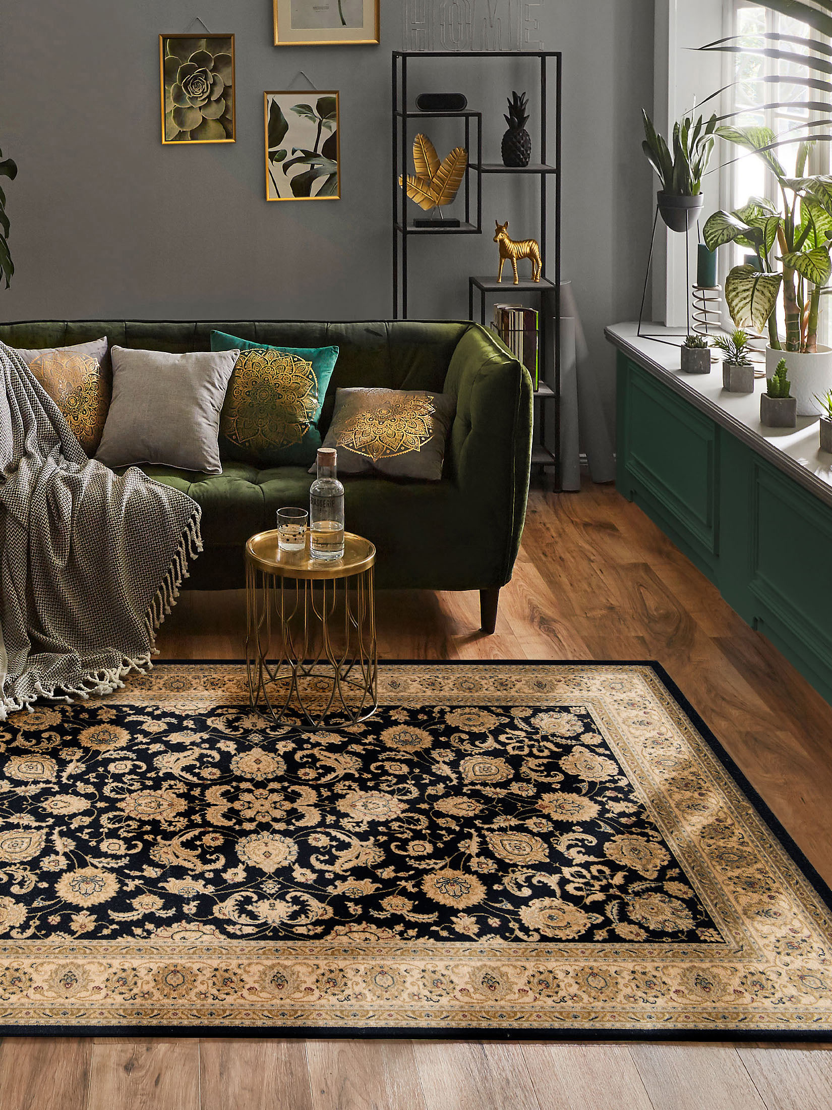 Onyx Orient-Teppich, Blau