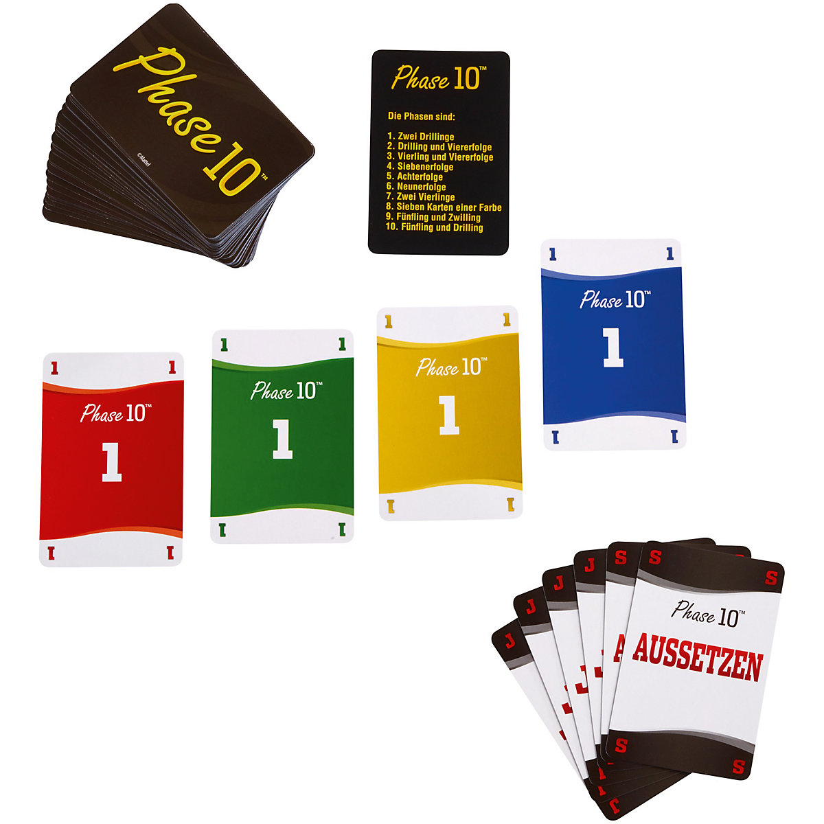 Mattel Games Phase 10,  Kartenspiel, Gesellschaftsspiel, Familienspiel, Kinderspiel