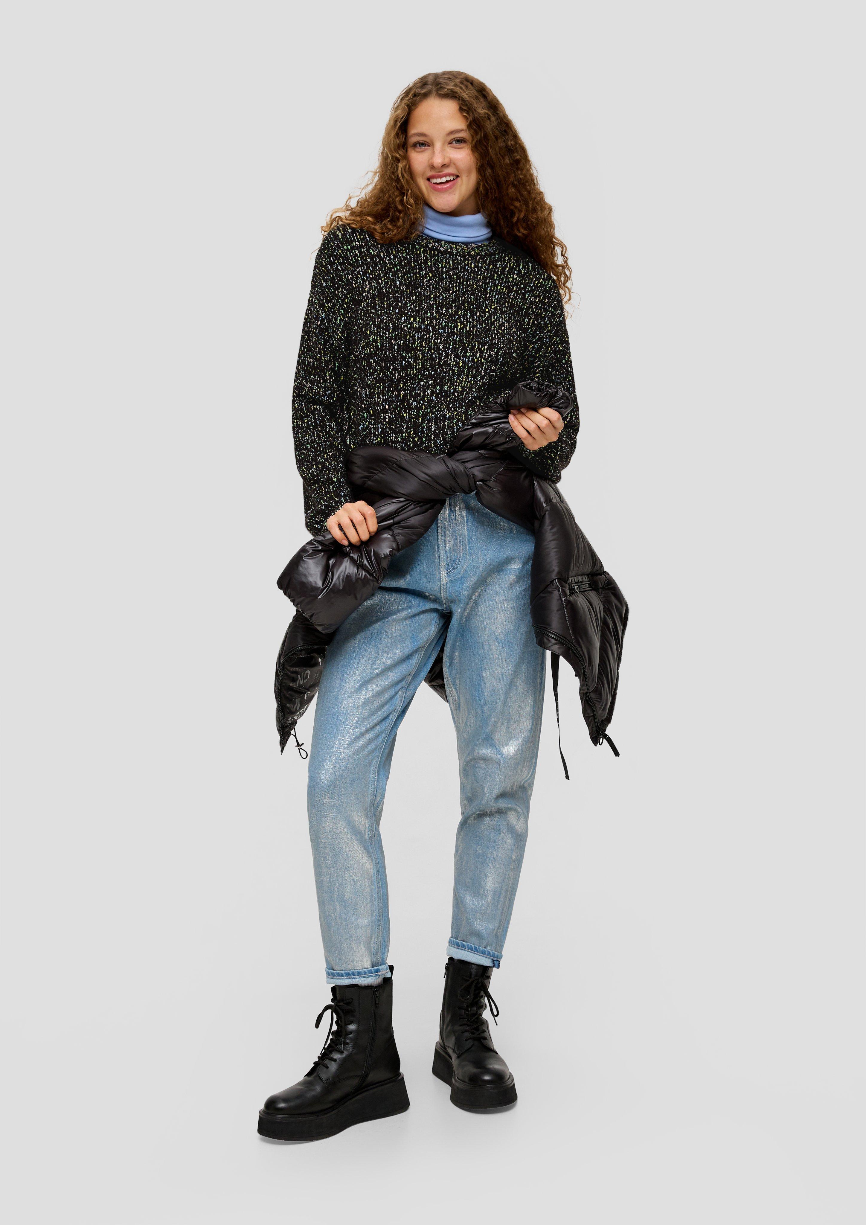 Mehrfarbiger Strickpullover mit Glitzergarn  2138120-99W0