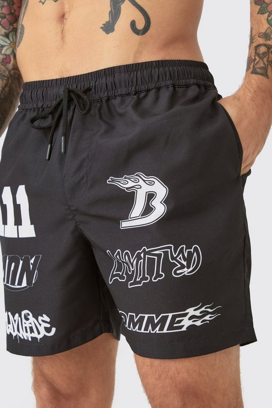 Mittellange Badehose