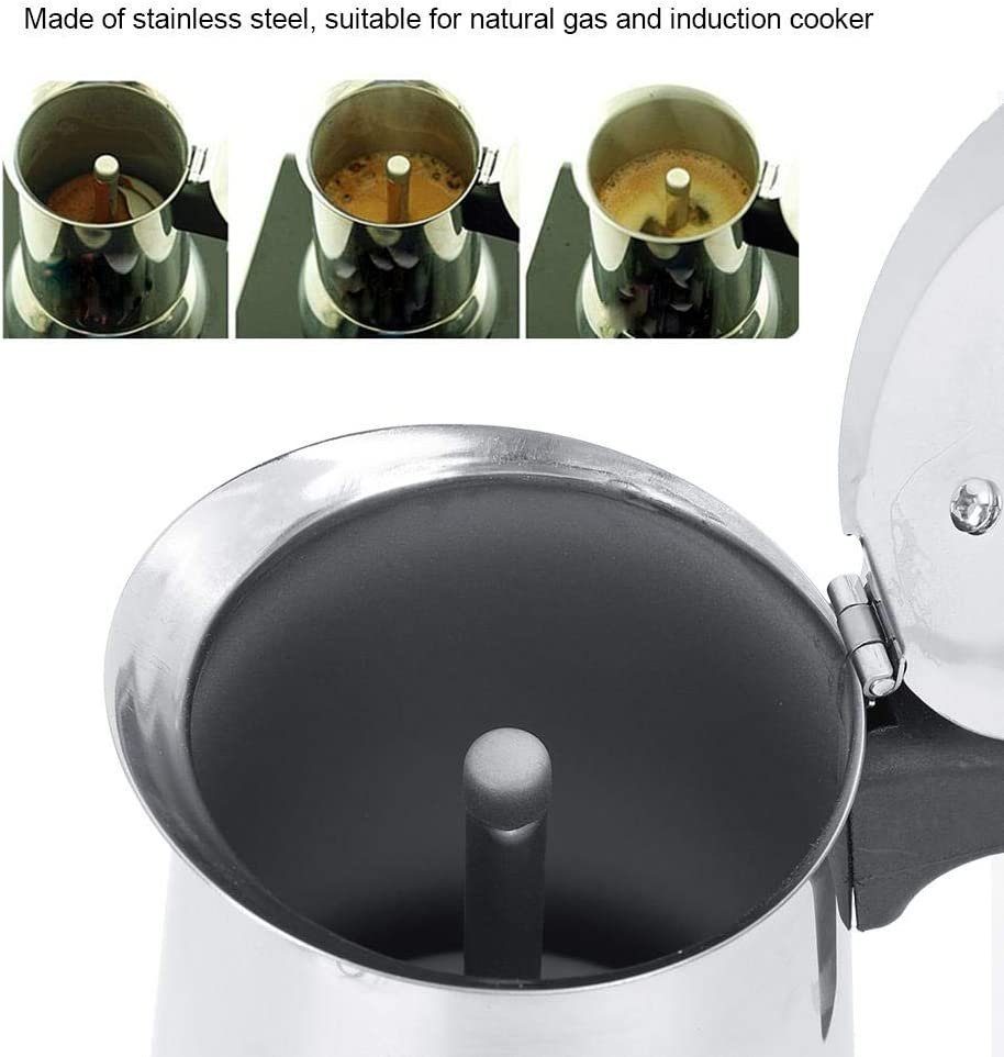 Welikera Espressomaschine 200ml Espressokanne Espressokocher Elektrisch Kaffeekocher, 0.2l Kaffeekanne