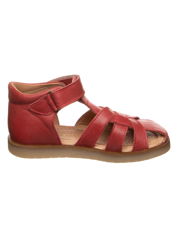 POM POM Leder-Halbsandalen in Rot günstig kaufen
