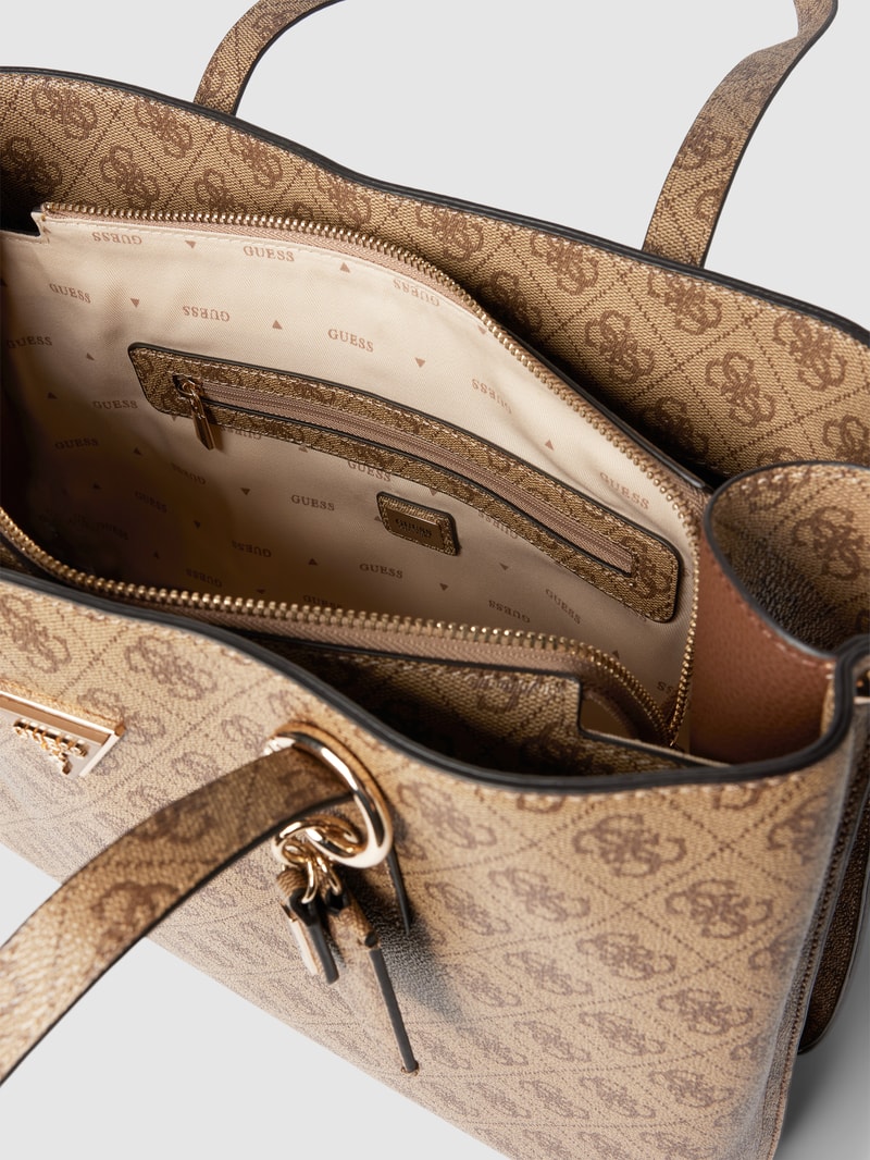 Shopper mit Label-Detail Modell 'MERIDIAN' in hellbraun