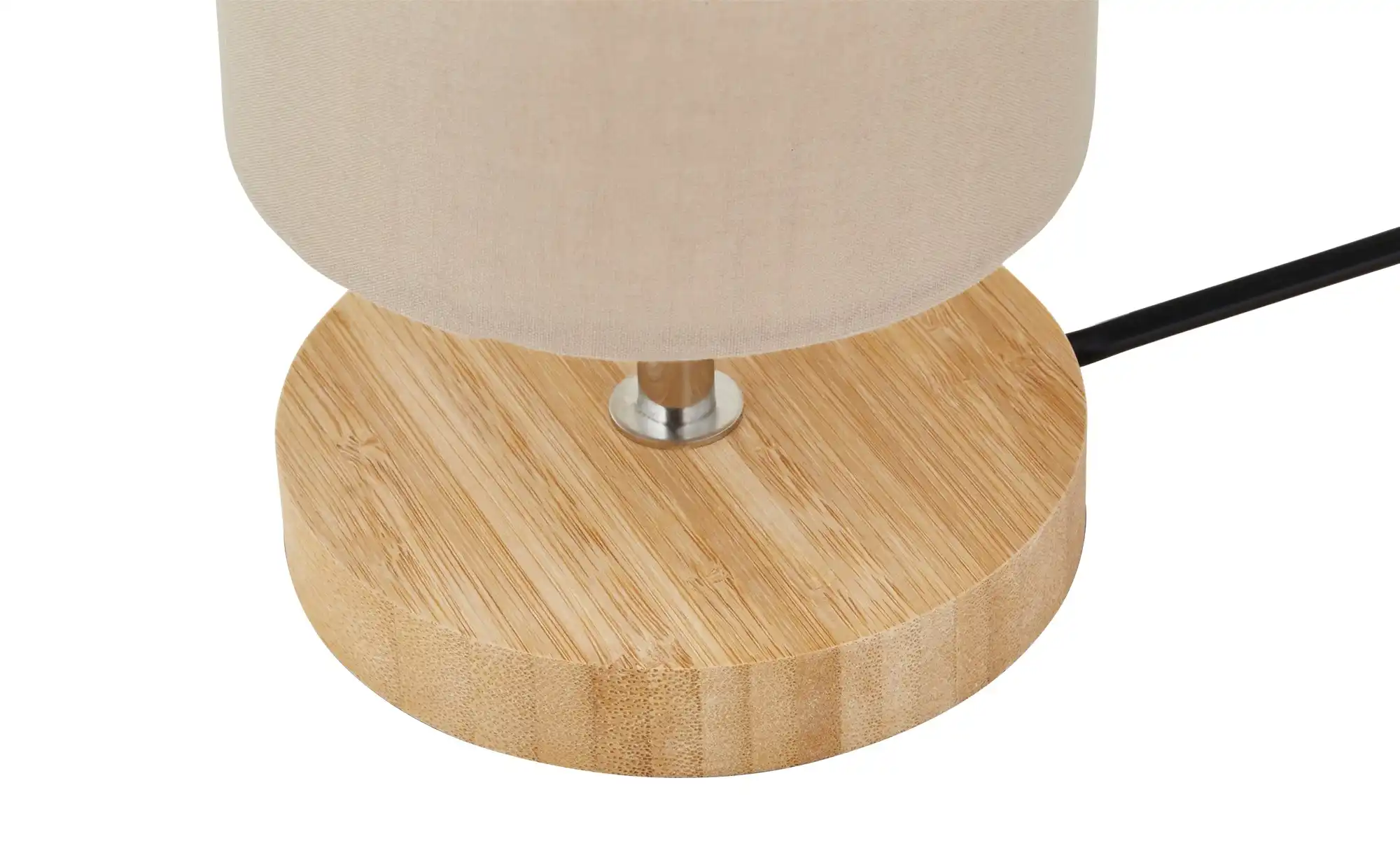 levelone Tischleuchte, 1-flammig Stoffschirm Cappuccino