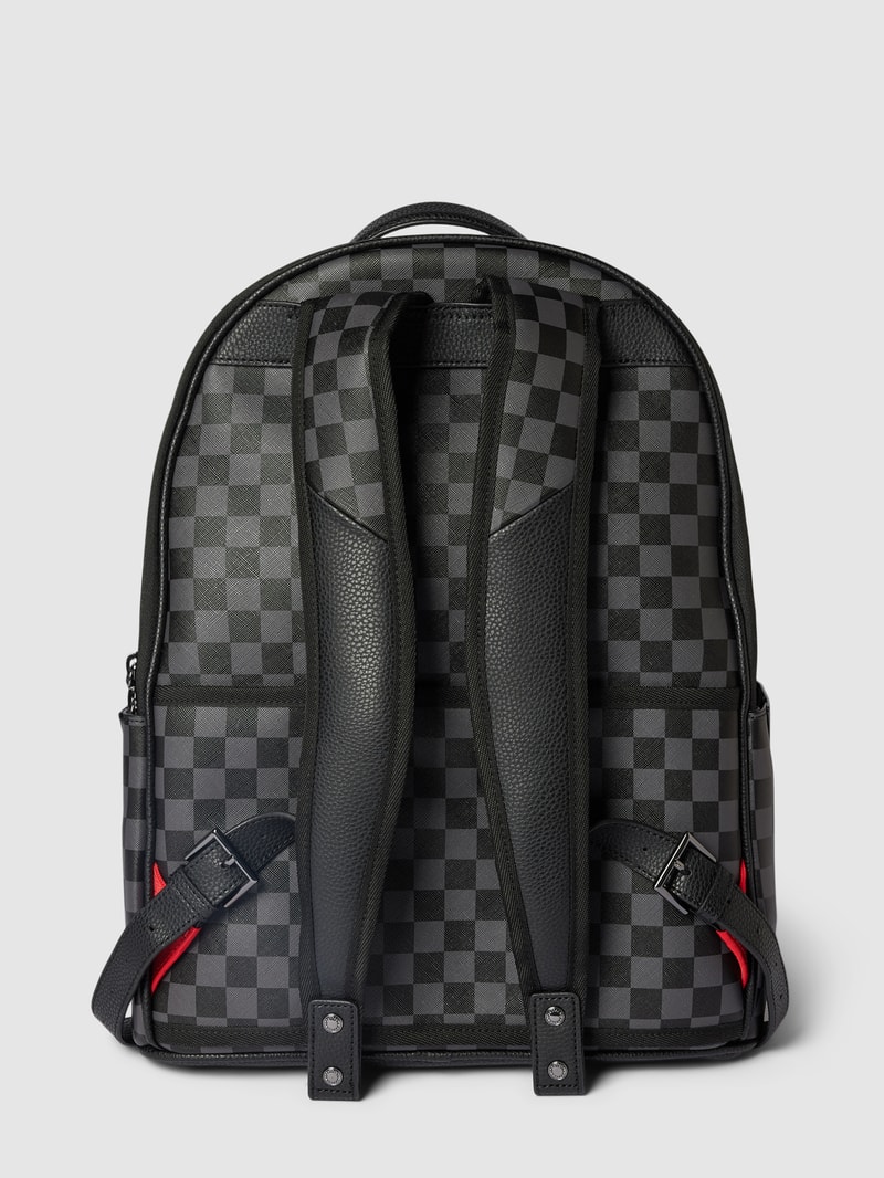 Rucksack mit Allover-Muster Modell 'Henny' in schwarz
