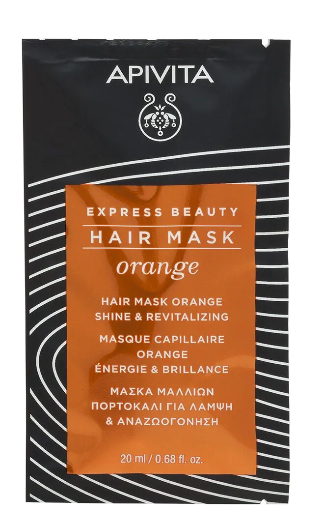 Apivita Express Beauty Μάσκα Αναζωογόνησης με Πορτοκάλι για Λαμπερά Μαλλιά