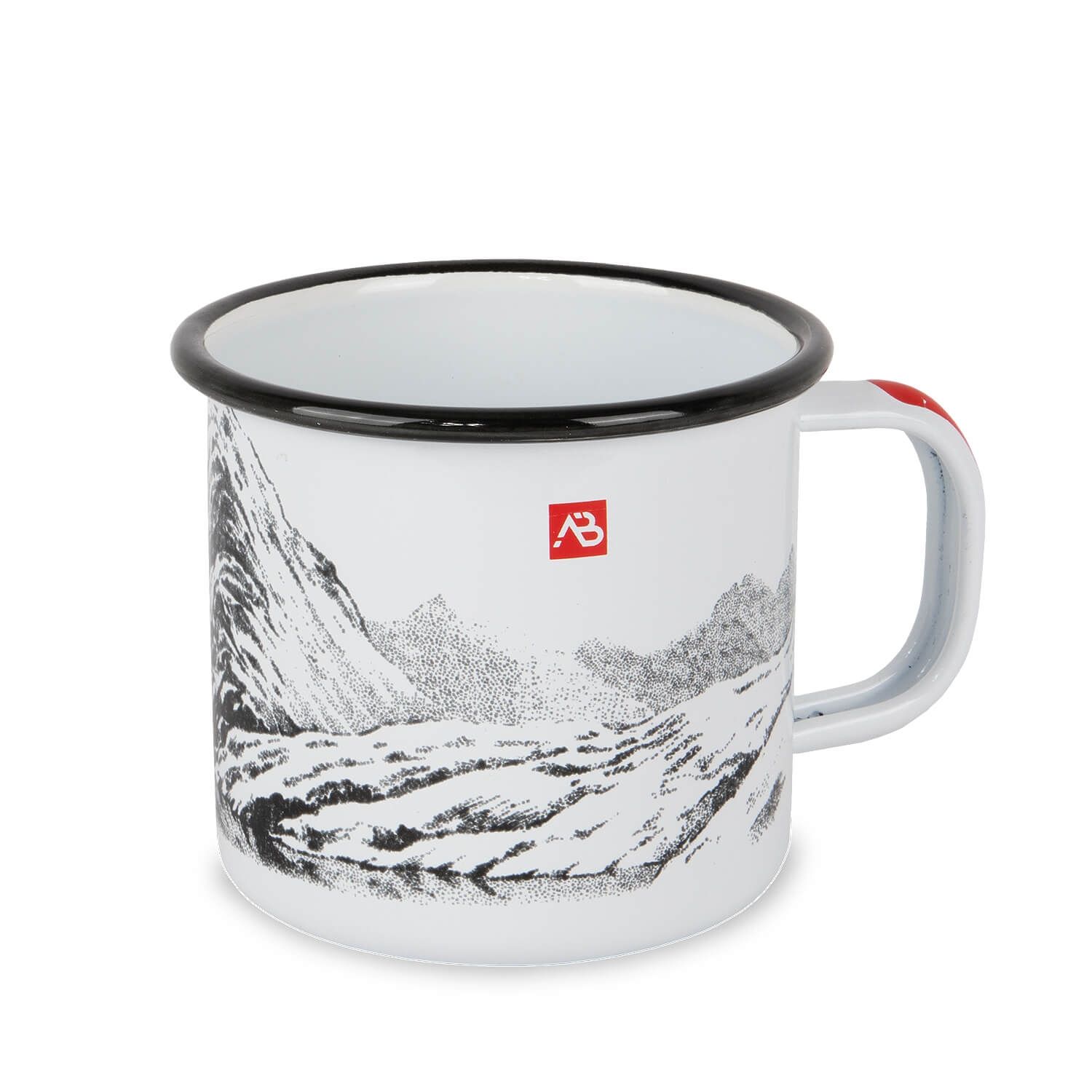 Emaille Tasse Mountains
