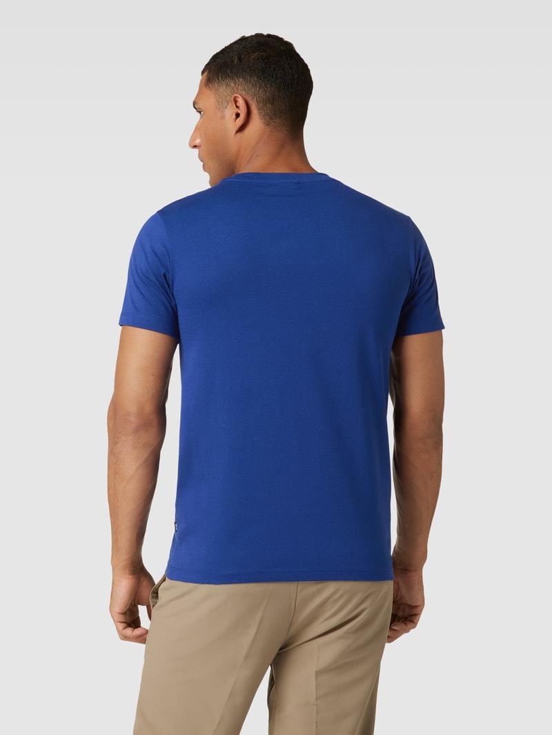 T-Shirt mit Label-Print Modell 'Alphis' in rauchblau