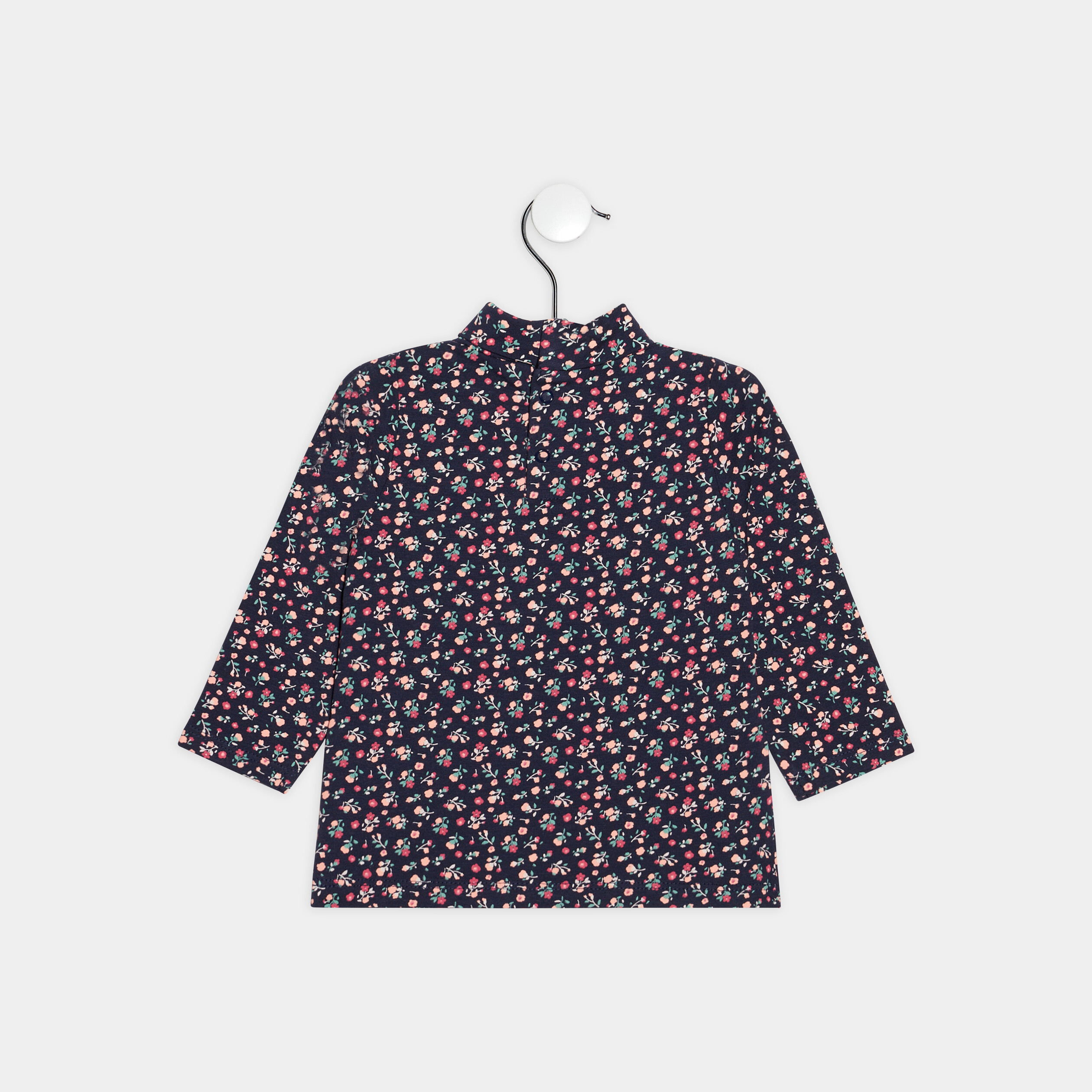 T-shirt manches longues bleu marine bébé fille | La Halle