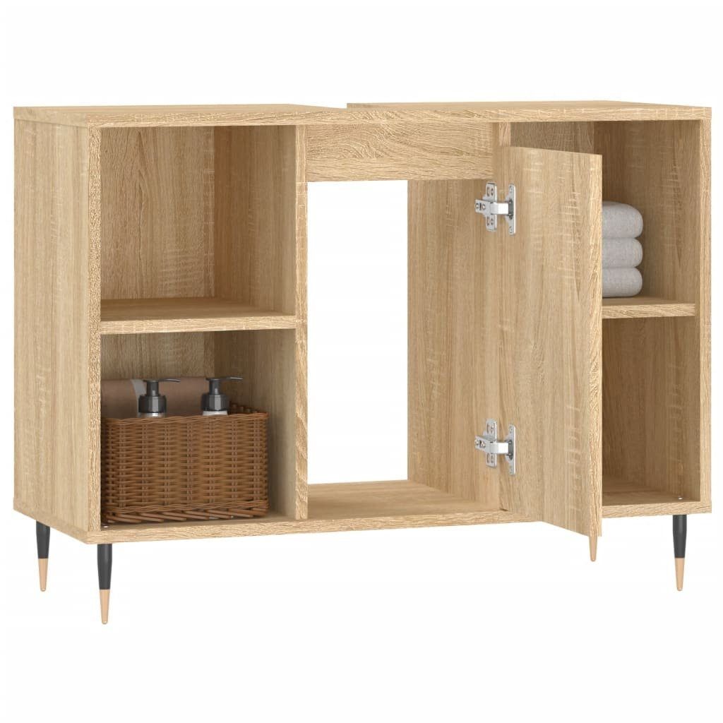 vidaXL Badezimmerspiegelschrank Badschrank Sonoma-Eiche 80x33x60 cm Holzwerkstoff (1-St)
