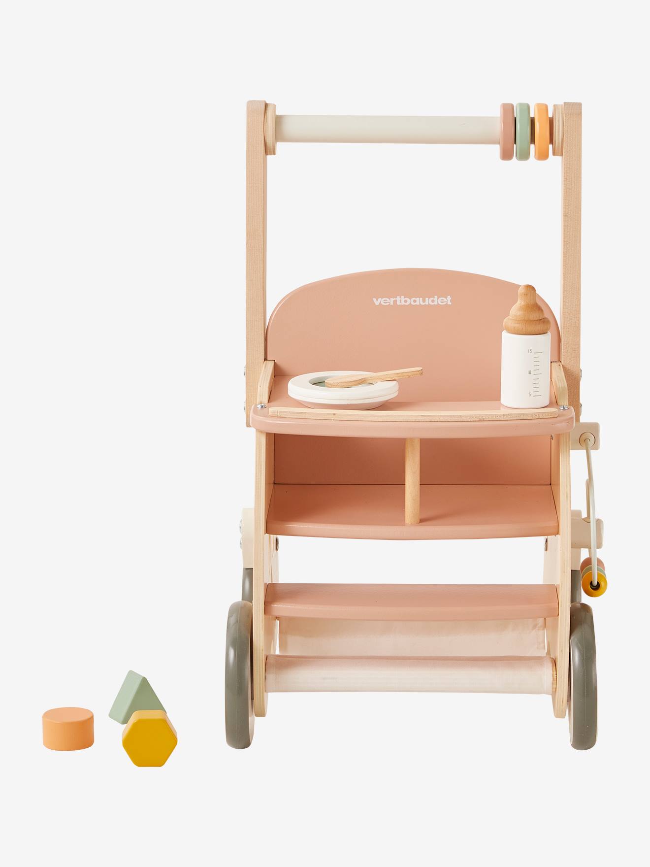 Chariot de marche poussette en bois FSC® vert