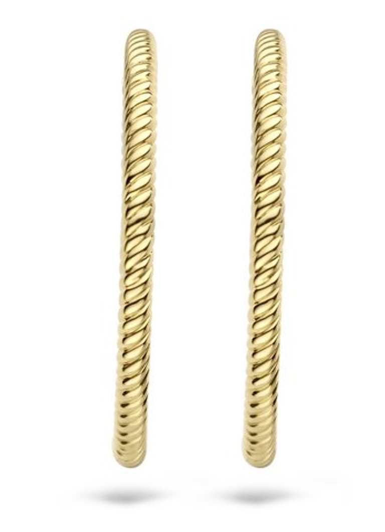 Orecchini color cipria in oro giallo 14 carati 7287YGO