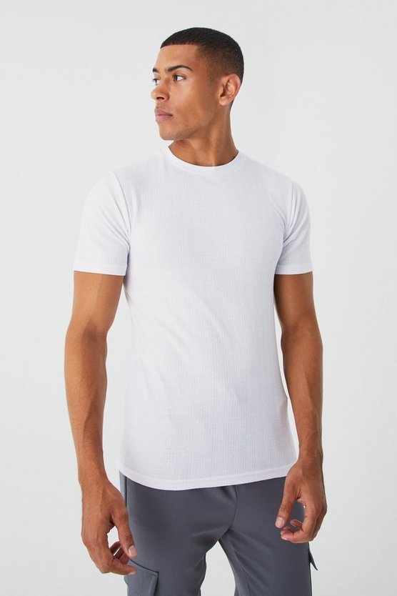 Geripptes Muscle-Fit T-Shirt