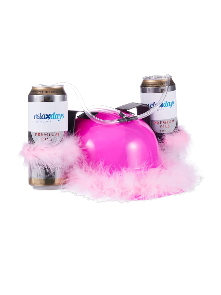relaxdays Bierhelm in Pink günstig kaufen onesize