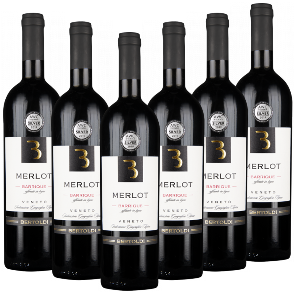 Bertoldi Merlot Barrique - affinato in legno Veneto IGT Bertoldi Italien  trocken - 6er Karton