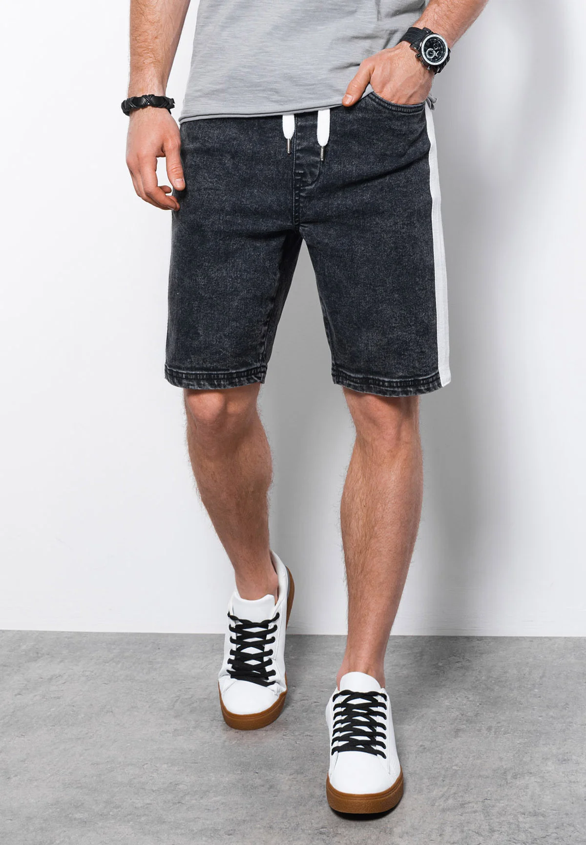 Pantalones cortos de mezclilla ombré