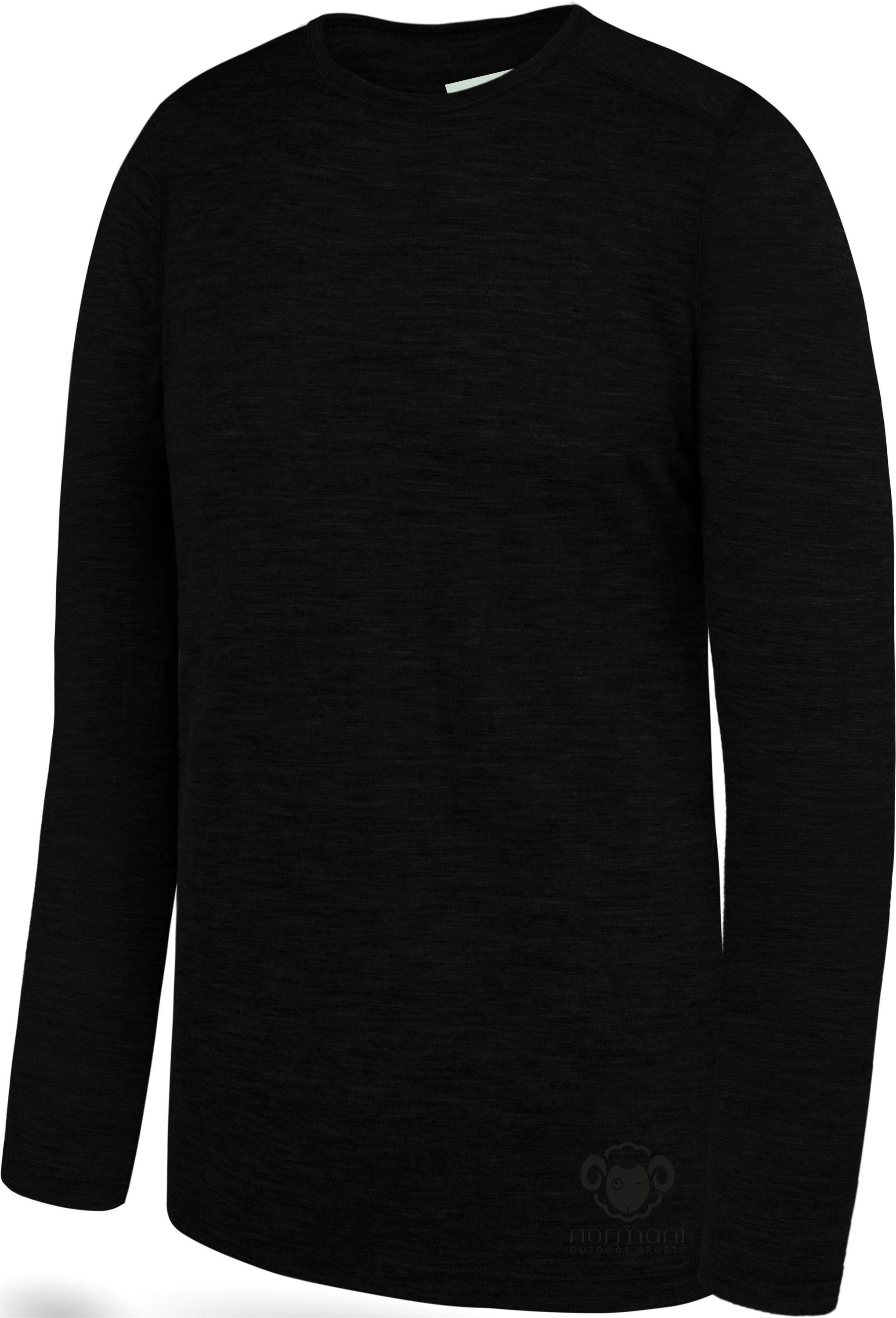 normani Funktionsshirt Kinder Merino Langarm Broome Ski-Unterhemd Thermounterwäsche Funktionsshirt aus 100% Bio-Merinowolle für Junge und Mädchen