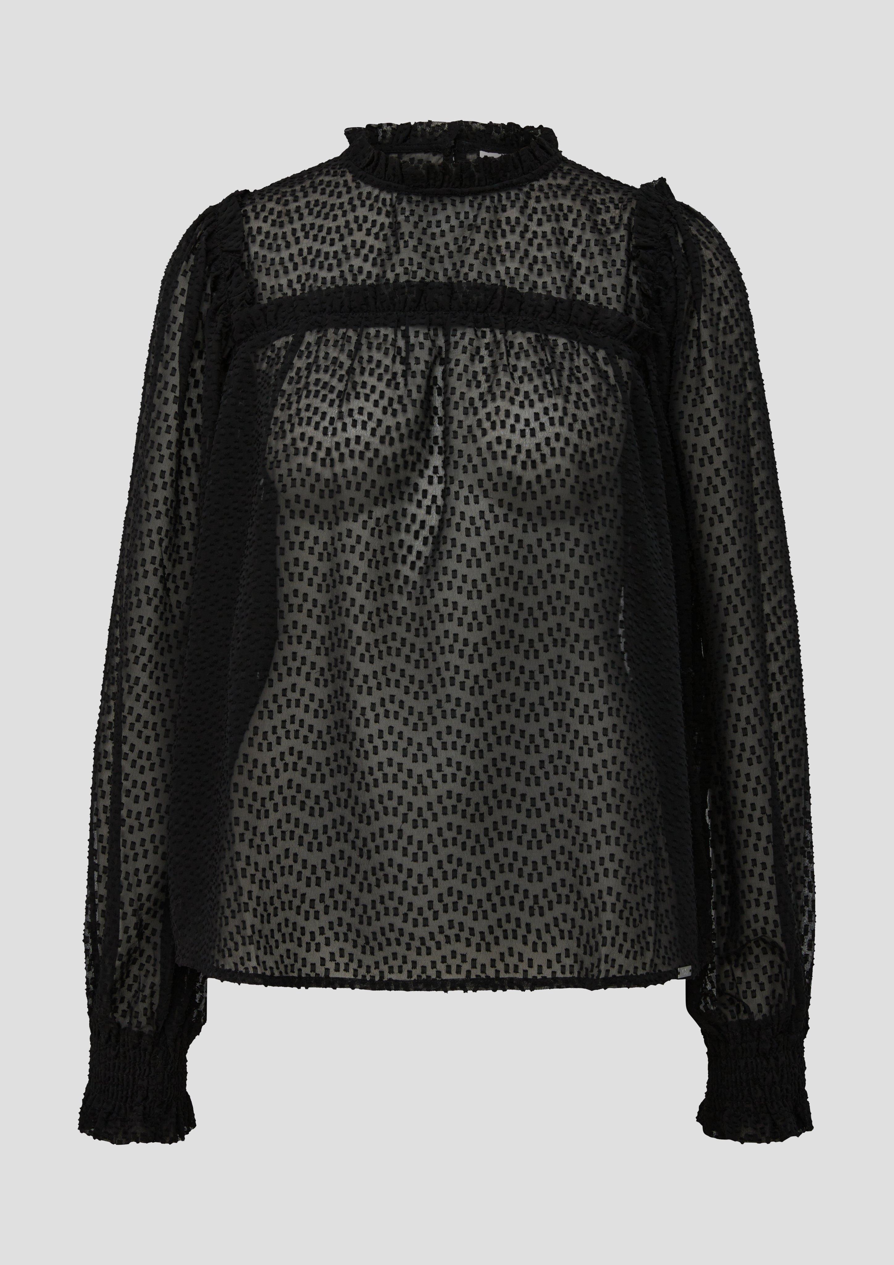 Chiffon Bluse mit Dobby-Struktur  2138142-9999