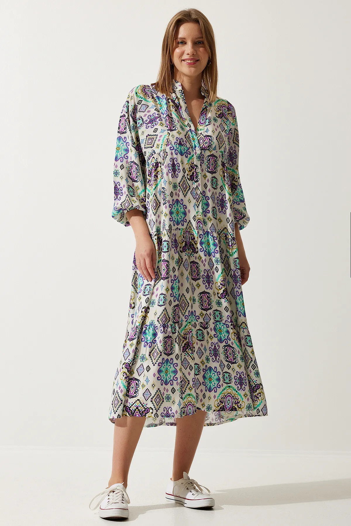 Happiness İstanbul  Kleid - Beige - A-Linie