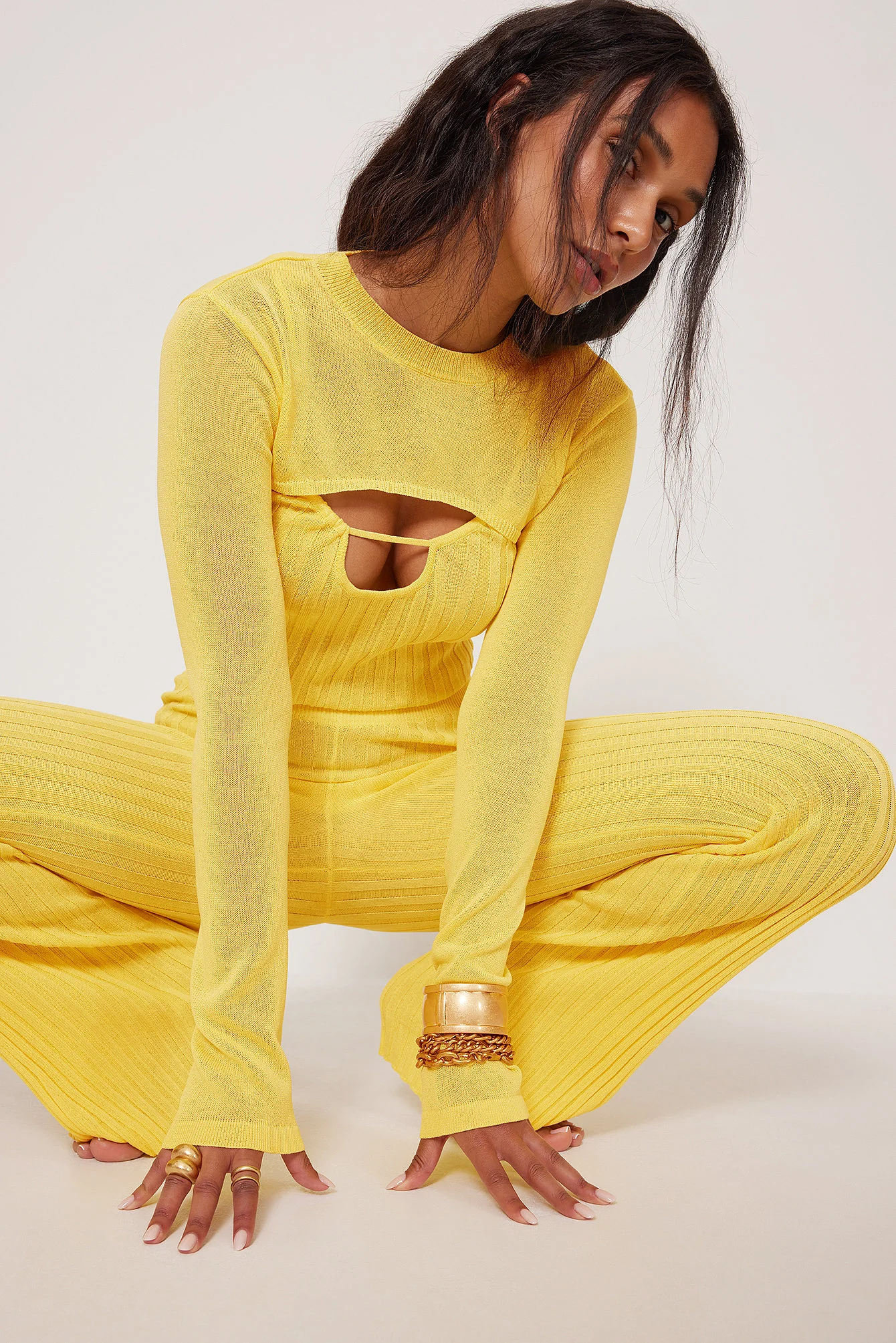 Ribbed Long Trousers