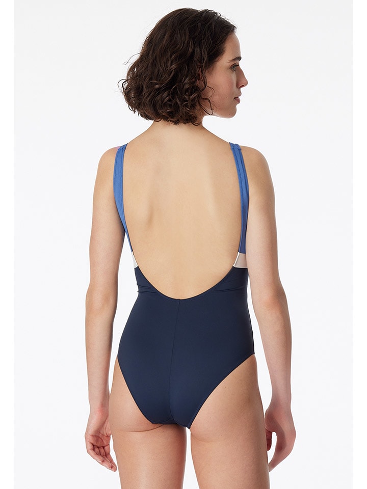 Schiesser Badeanzug in Dunkelblau/ Blau günstig kaufen