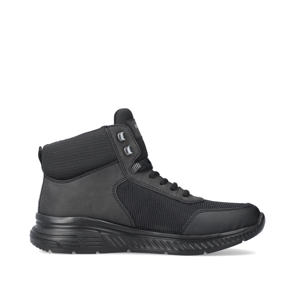 Rieker Herren Schnürschuhe asphaltschwarz