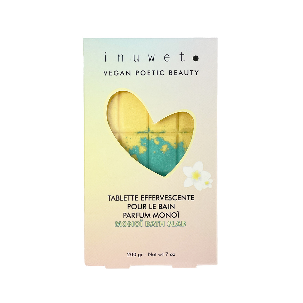 Inuwet Tablette de Bain Effervescente - ParfumMonoï 200g Bain