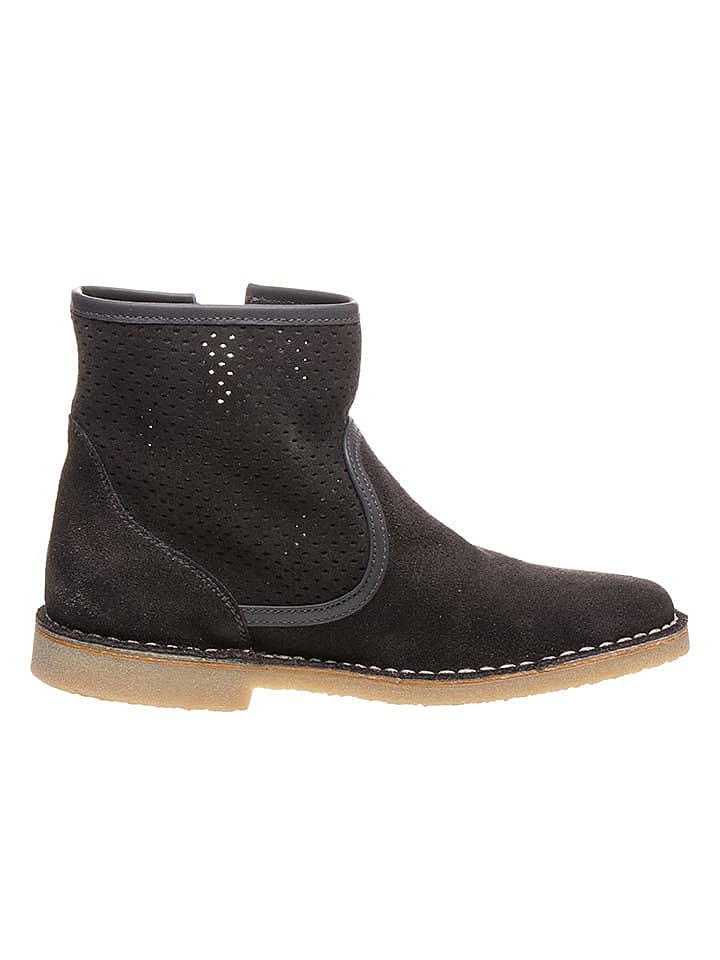 kmins woman Leder-Ankle-Boots in Dunkelgrau günstig kaufen 40