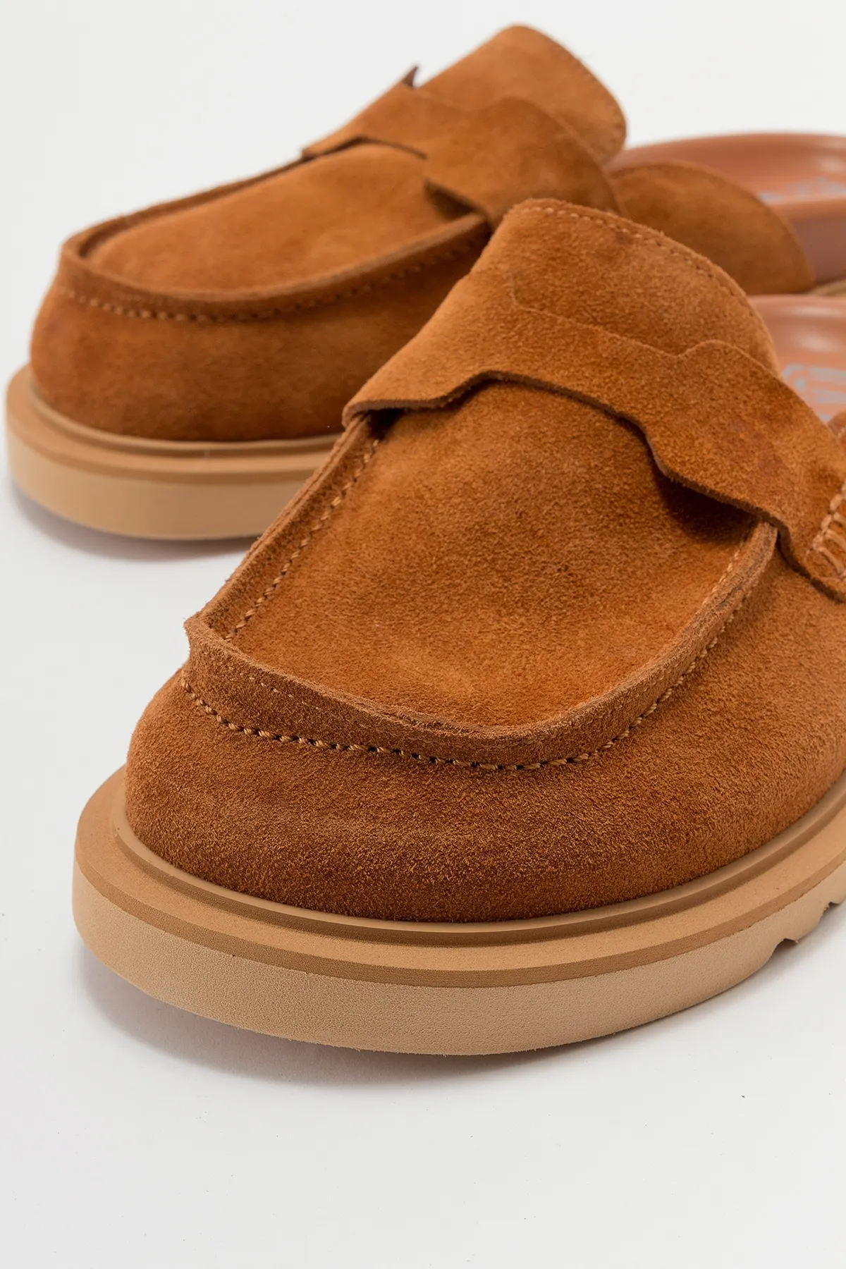 LuviShoes  LAVEN Damen-Hausschuhe aus braunem Wildleder aus echtem Leder