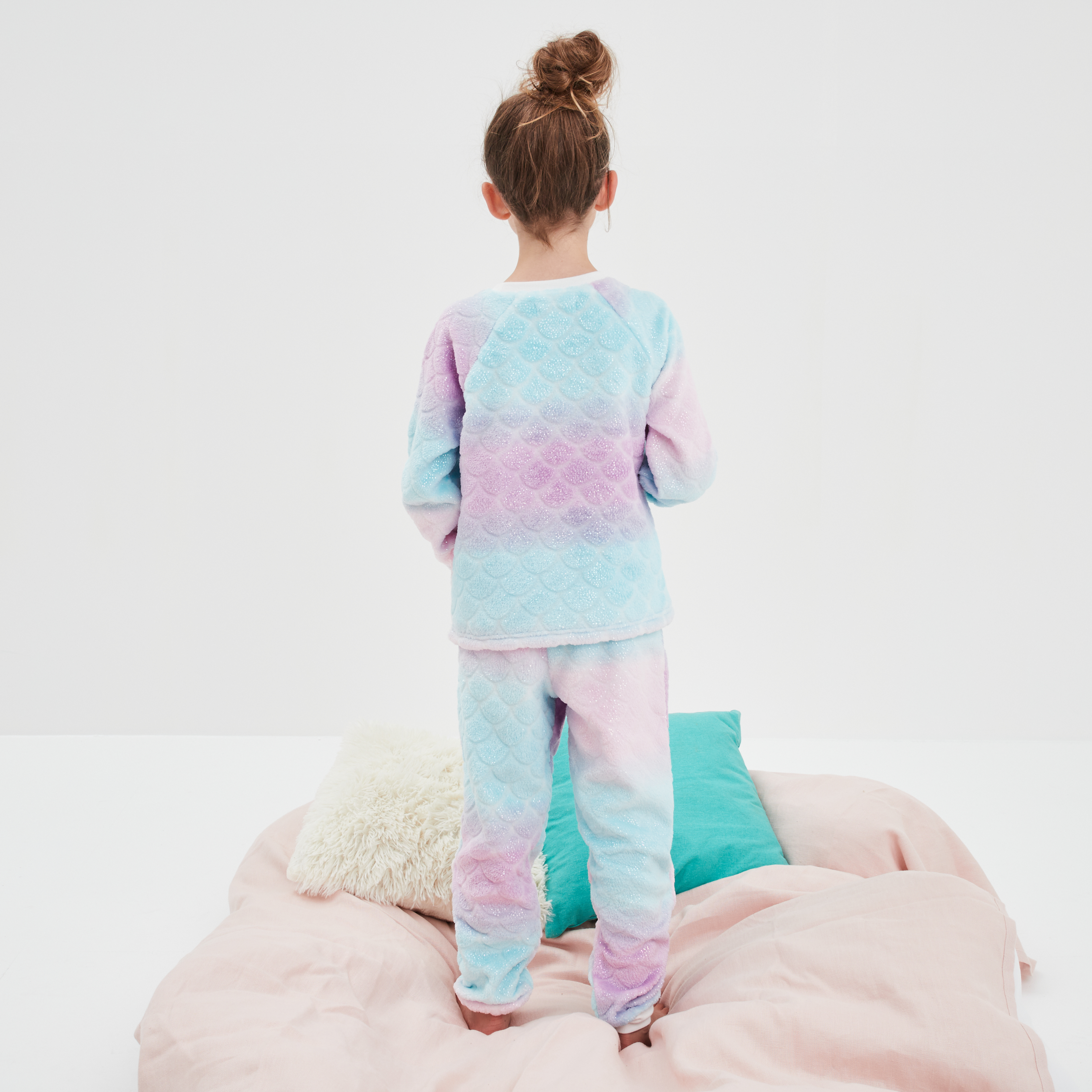 Ensemble pyjama pantalon pilou 3 pièces multicolore fille | La Halle