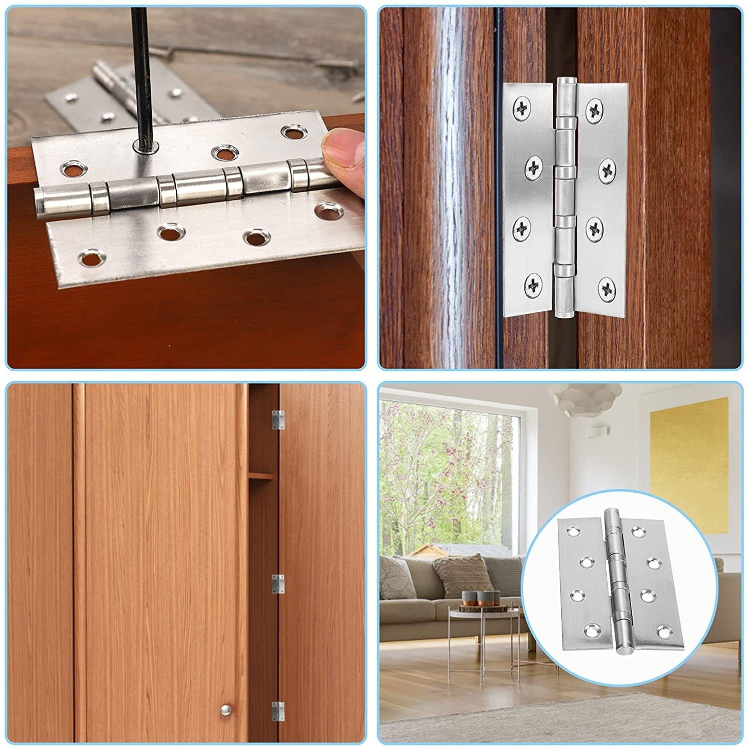 COOL-i ® Montagezubehör, 2x Edelstahl Scharniere 125mm( 5*3*3)