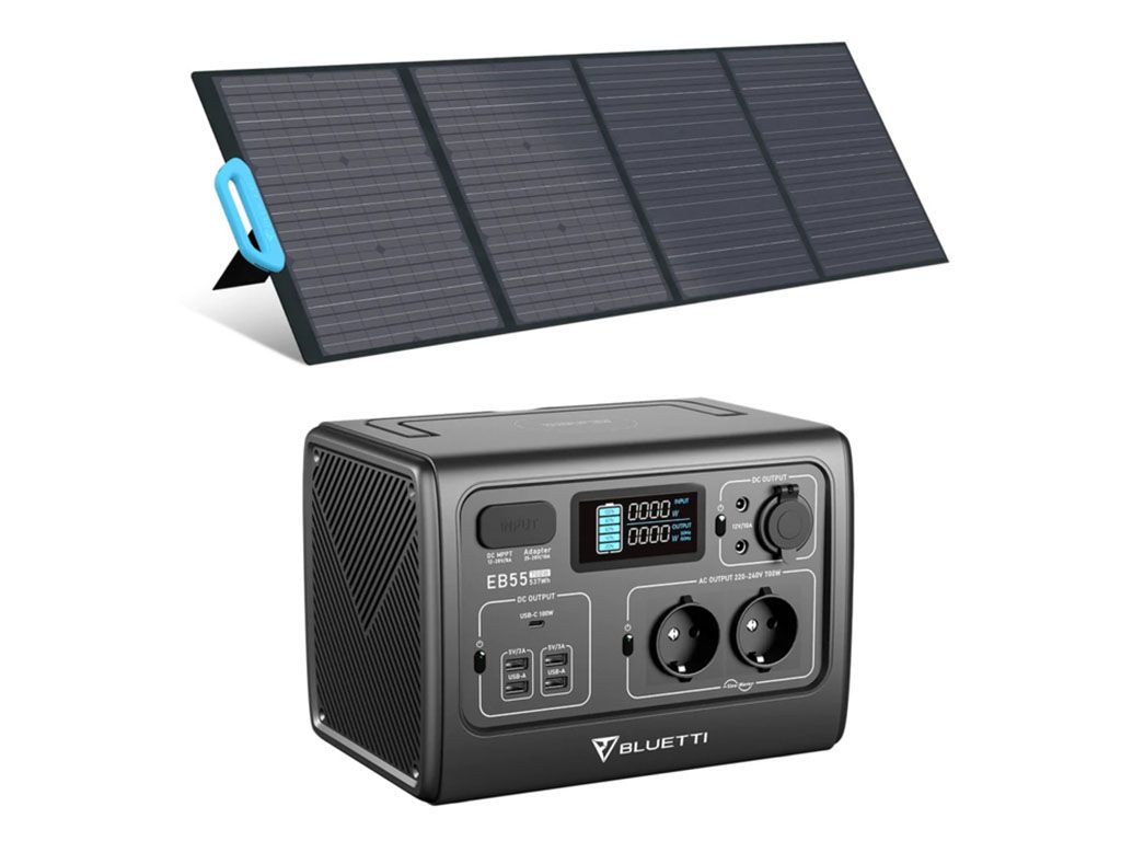 Bluetti EB55 mit PV200 Solarmodul