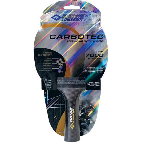 TISCHTENNIS-SCHLÄGER DONIC-SCHILDKRÖT TISCHTENNISSCHLÄGER CARBOTEC 7000, 100% CARBO