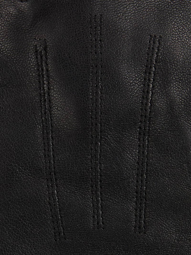 Handschuhe aus Leder in dunkelbraun