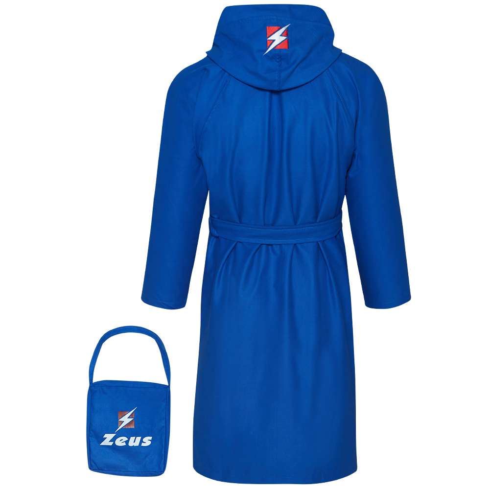 Zeus Unisex Mikrofaser Bademantel blau