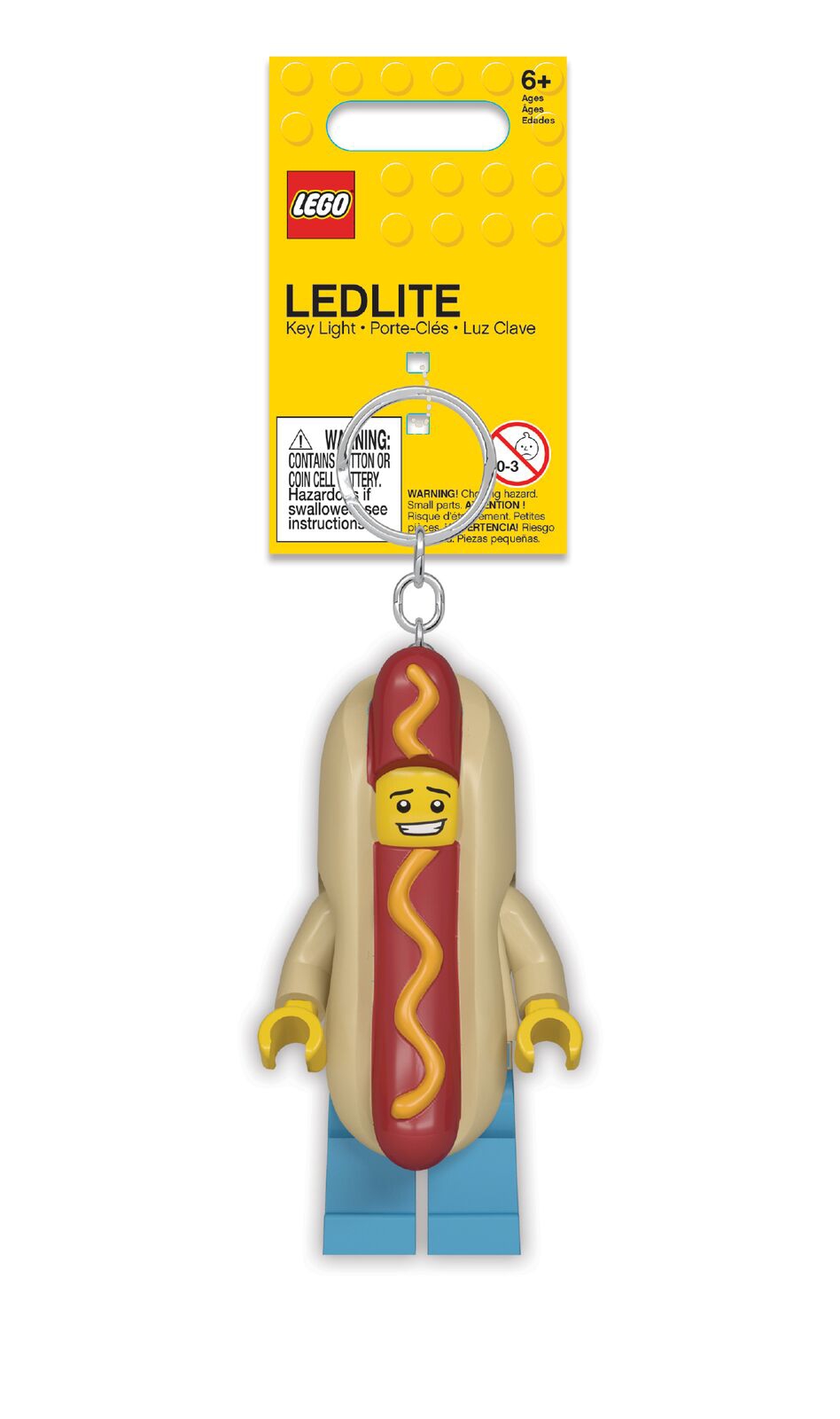 Mann im Hotdog-Kostüm – Schlüsselanhänger mit Licht 5005705