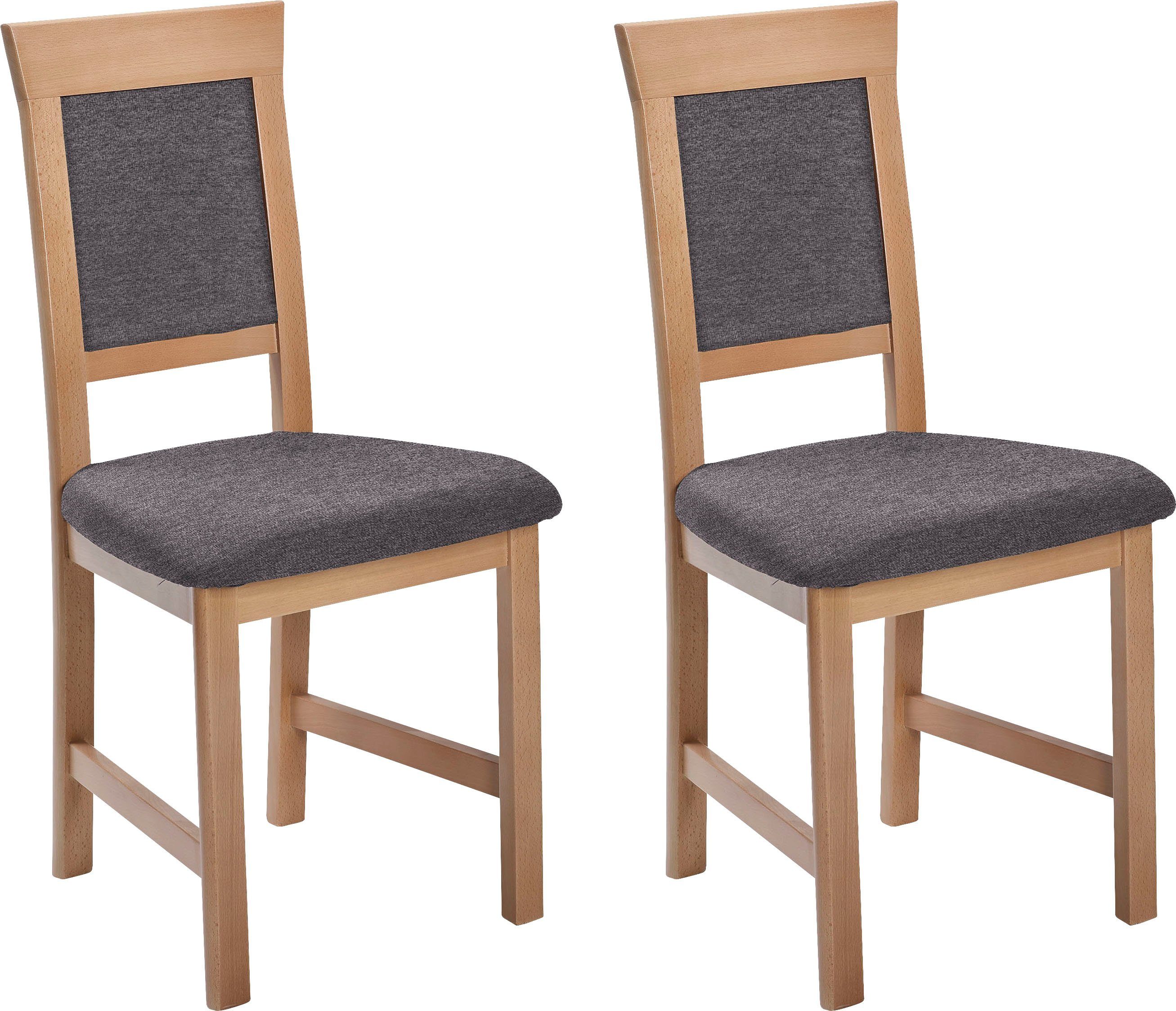 SCHÖSSWENDER 4-Fußstuhl Isar (Set, 2 St), Gestell aus Massivholz