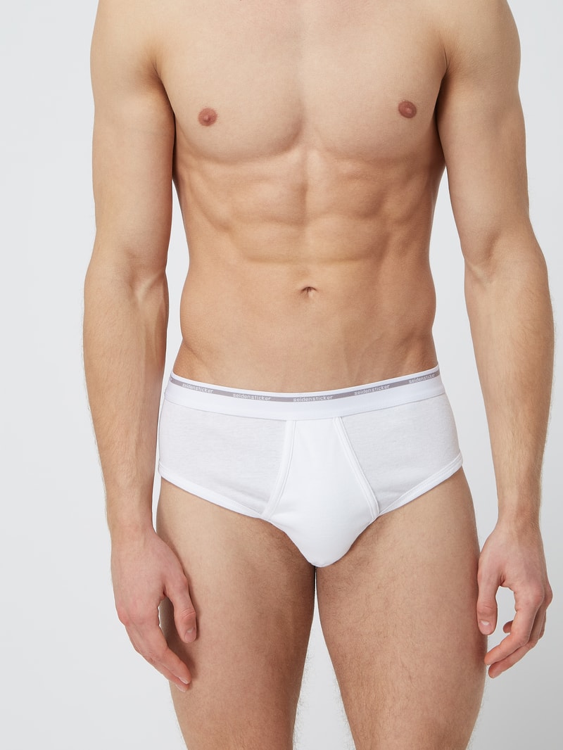 Slip aus Baumwolle im 2er-Pack in weiß