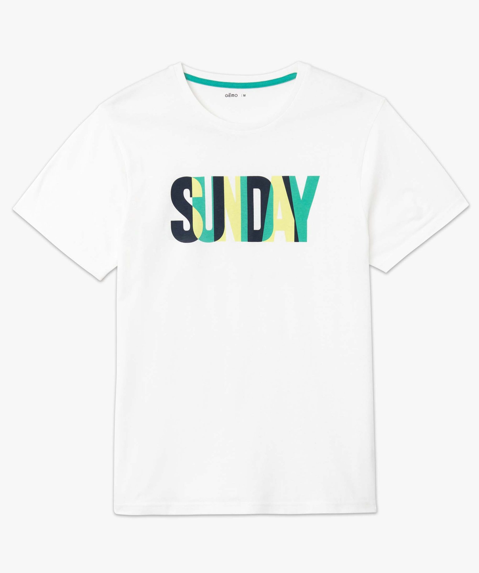 Tee-shirt homme imprimé à manches courtes blanc | GEMO