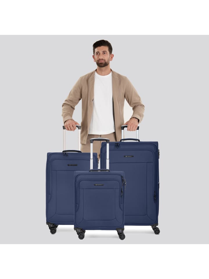 Franky Melbourne 3.0 4-Rollen Kofferset 3tlg. mit Dehnfalte in dark blue günstig kaufen onesize