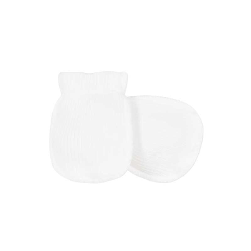 Moufles tubulaires blanches - naissance Absorba