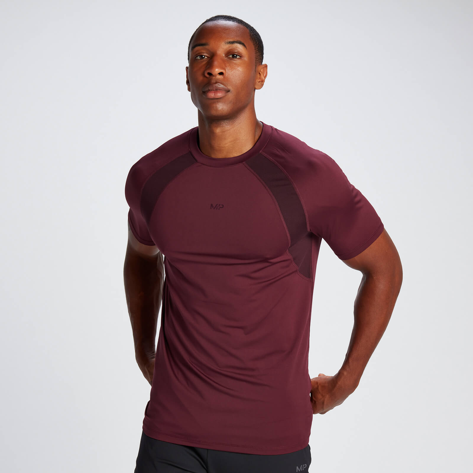 T-shirt MP Tempo pour hommes – Bordeaux foncé