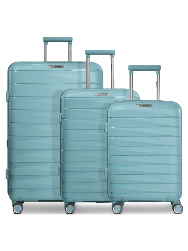 Franky London 4 Rollen Kofferset 3-teilig mit Dehnfalte in mint green günstig kaufen onesize