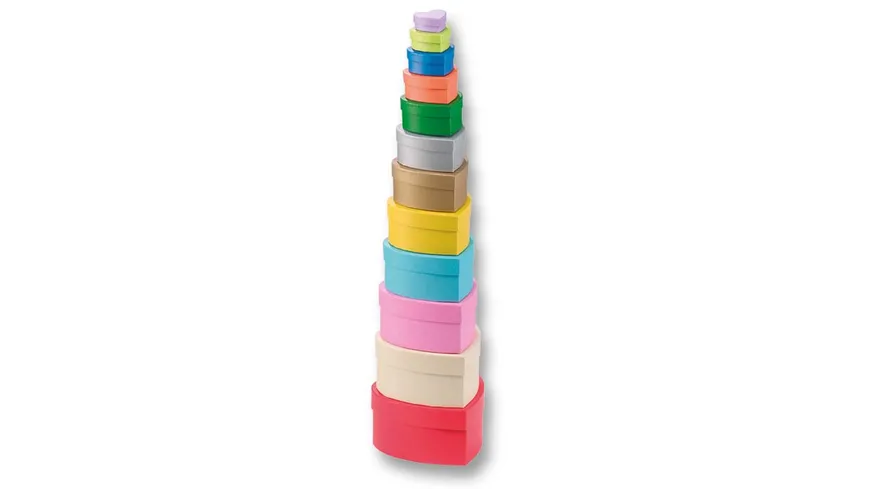 folia Geschenkboxen Herz, 12 Stück sortiert