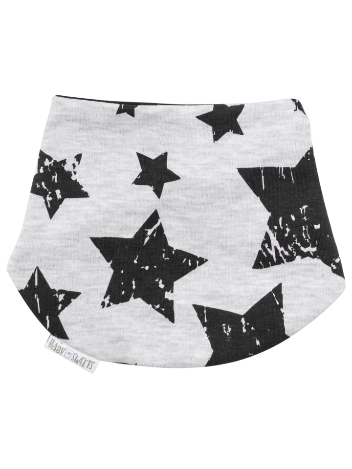 Baby Sweets 2tlg Set Strampler   Halstuch Lieblingsstücke Sterne in schwarz grau günstig kaufen 56