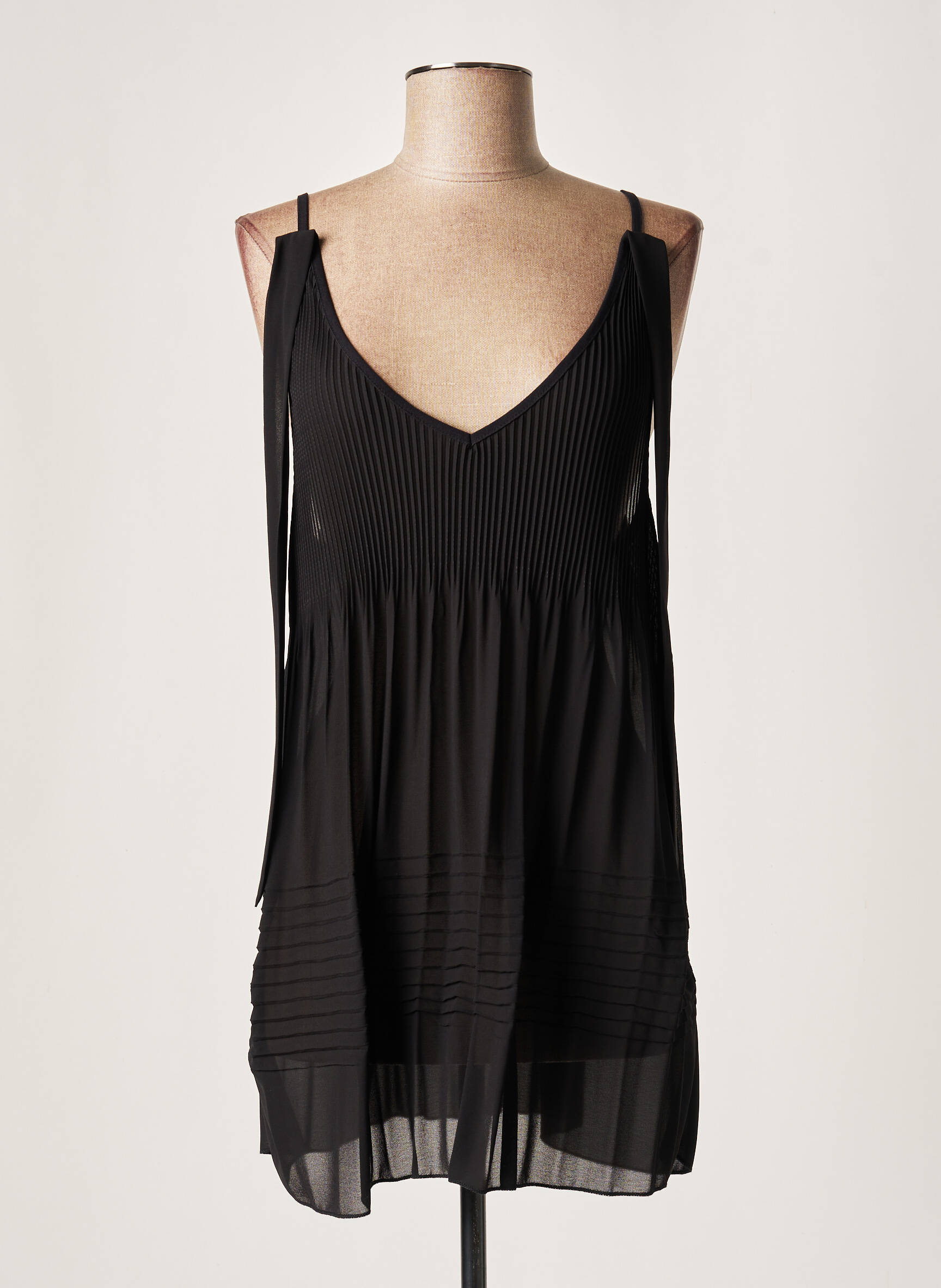 Lauren Vidal Tuniquesansmanche Femme couleur noir