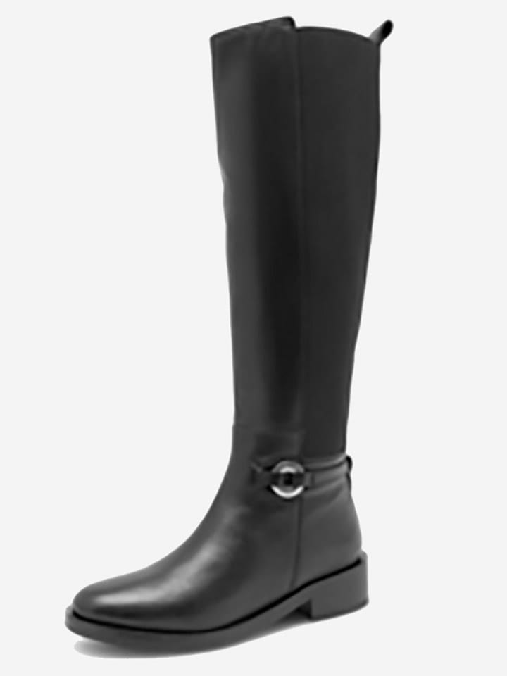 Gino Rossi Leder-Stiefel in Schwarz günstig kaufen